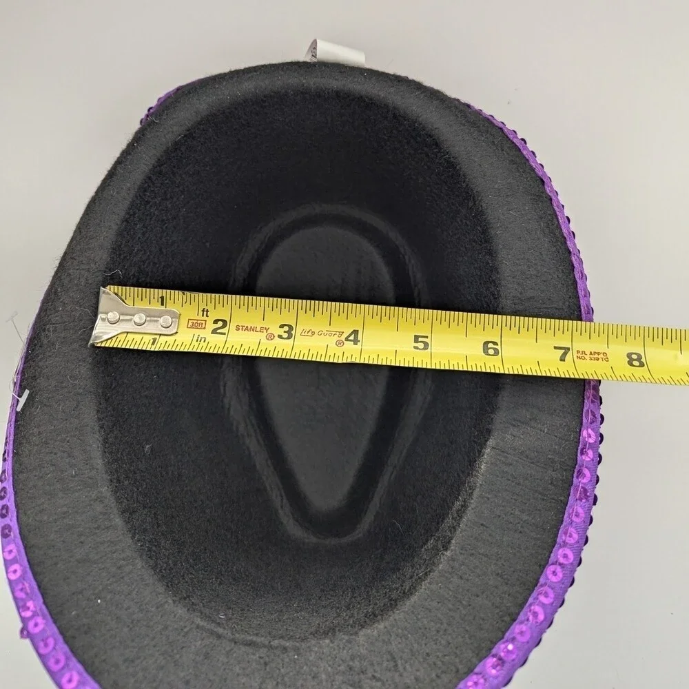 NWT Solid Color Sequins Glitter Party Fedora Hats - Blue, Silver, & Purple